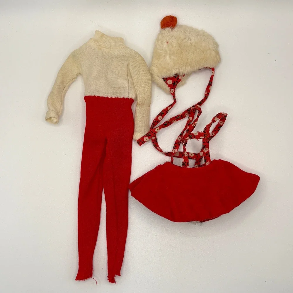 Vintage 1964 Mattel Skipper Doll Lot with 3 Authentic Outfits Barbie